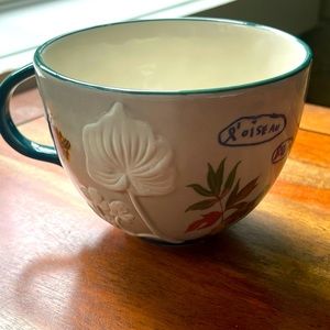 NWOT Anthropologie floral mug